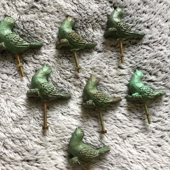 Other 7 Bird Drawer Pulls With Green Patina Poshmark